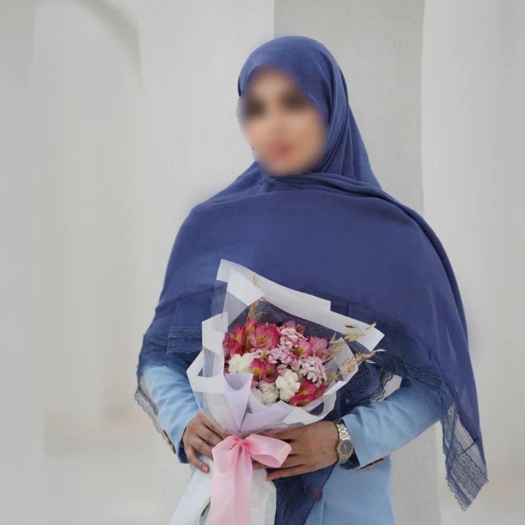 روسری نخ پنبه دانتل دار زمینه ساده