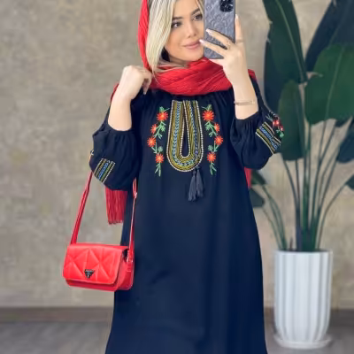 شومیز نخی و گلدوزی مدل تارا