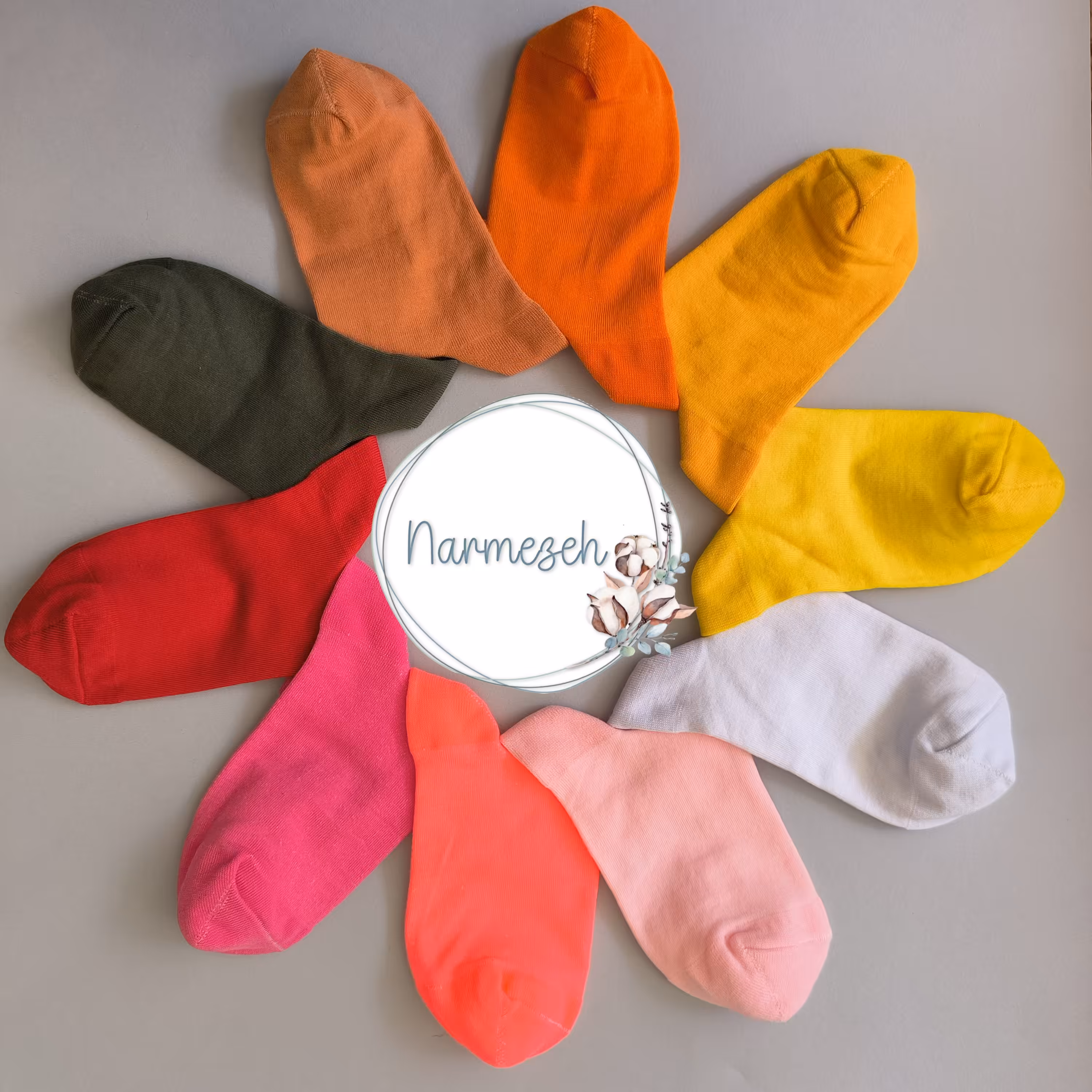 جوراب مچی نخی رنگی دخترانه