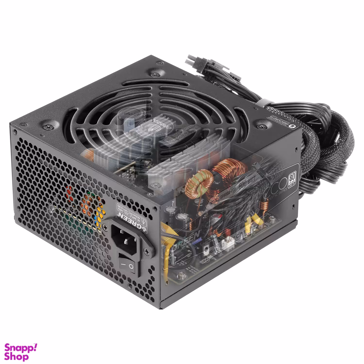 منبع تغذیه کامپیوتر گرین مدل GP600A-ECO Rev3.1