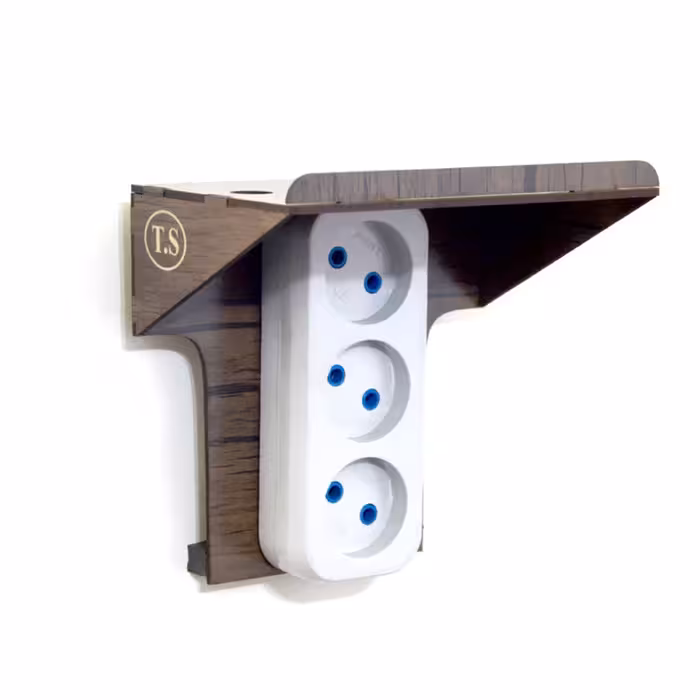 استند چوبی موبایل تک سبد با سه راهی