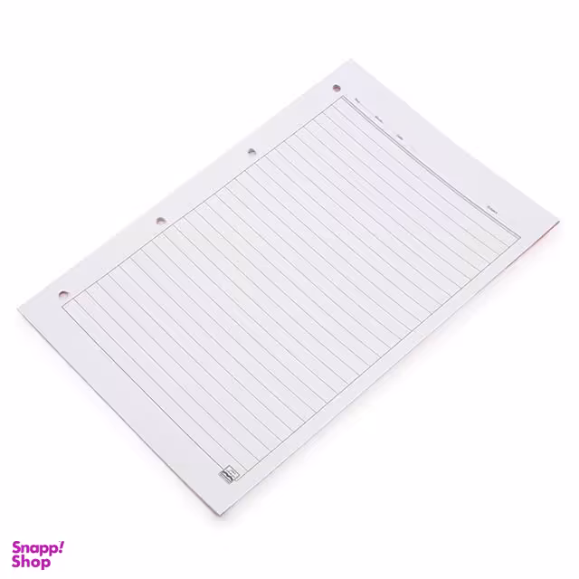 کاغذ کلاسور طرح 4 حلقه رنگ سفید بسته 100 برگی