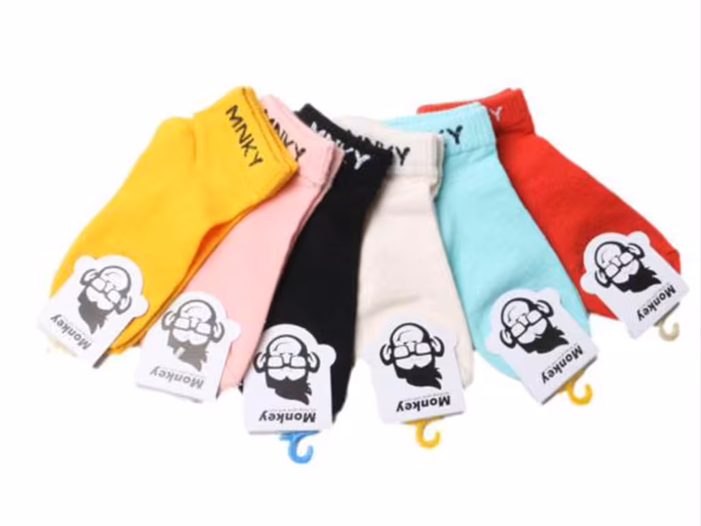 جوراب مچی رنگی (11-7 سال) monkey