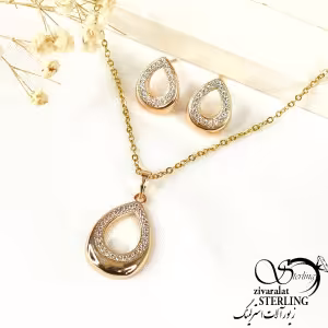 نیمست نگینی طرح اشک ژوپینگ کد 7825