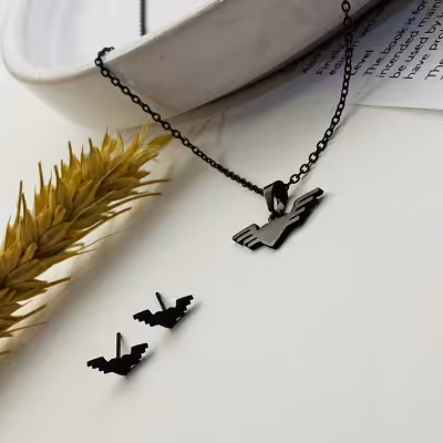 نیم ست استیل طرح قلب