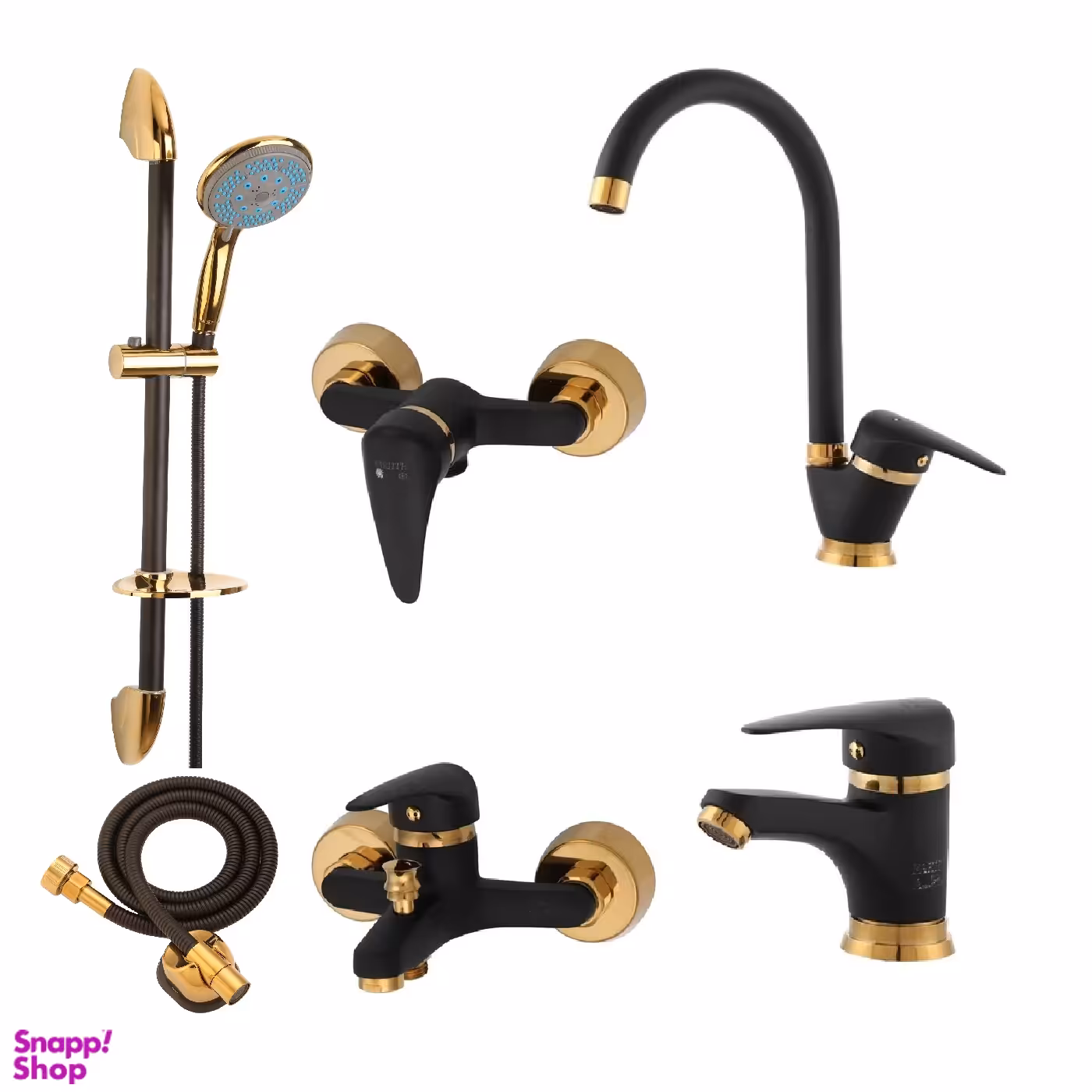 ست شیرآلات فاخته مدل خلیج عصایی پلاسMT مجموعه 6 عددی