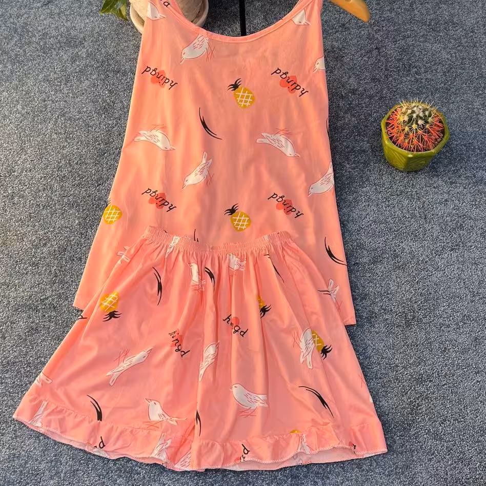 ست دو تیکه وارداتی از جنس نخ لاکرا در طرحهای مختلف کد 07