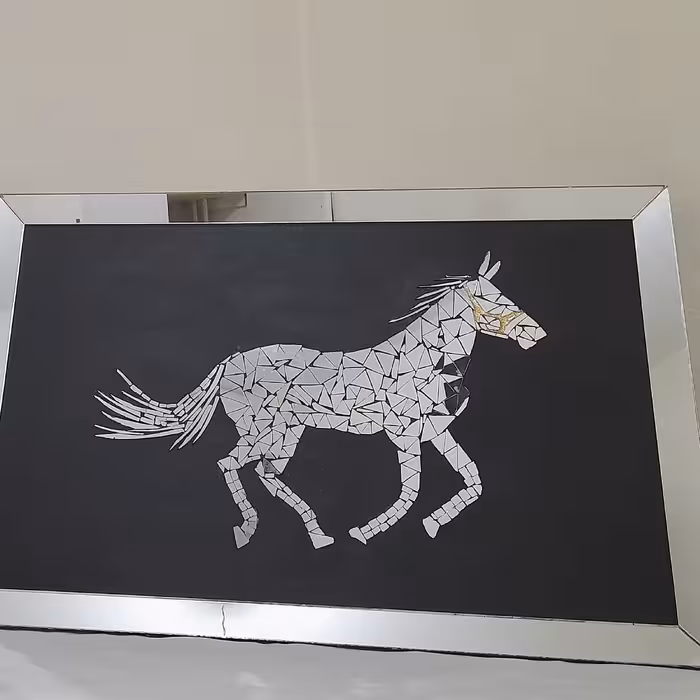 تابلوی اسب اینه کاری