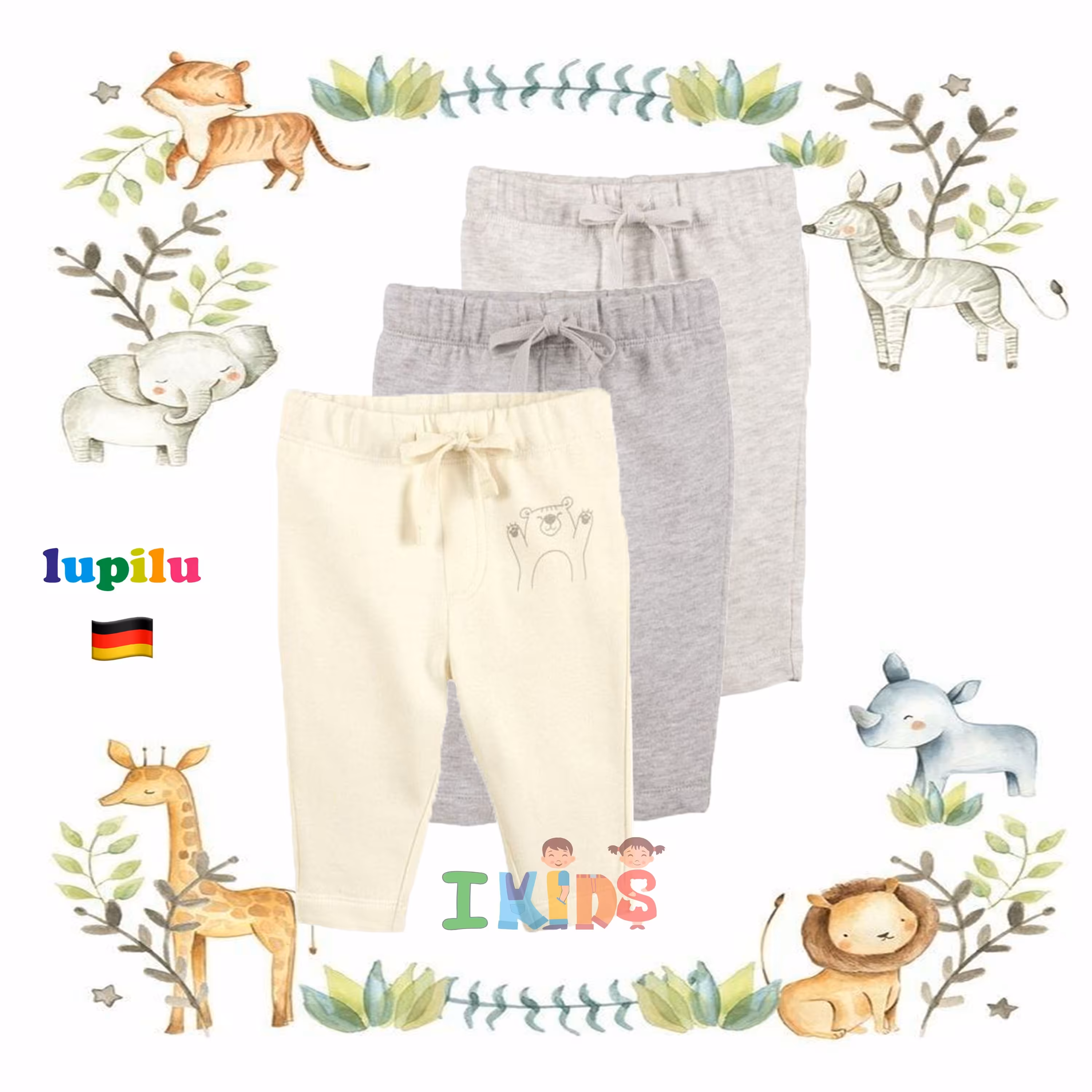 پک سه تایی شلوار نوزادی برند لوپیلو -  lupilu آلمان