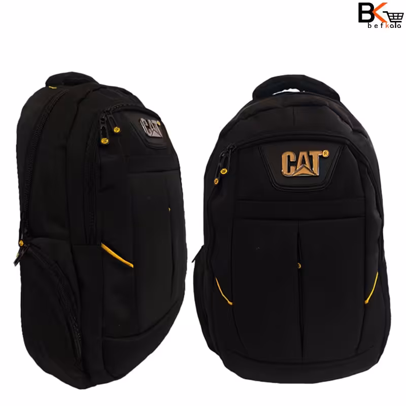 کوله لپ تاپی برزنتی بسیار عالی هندزفری خور 6 زیپه برند CAT کد 31