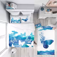 ست روتختی پروانه جنس میکرو باضمانت چاپ و شستشو قابل شفارش در طرح و رنگ دلخواه