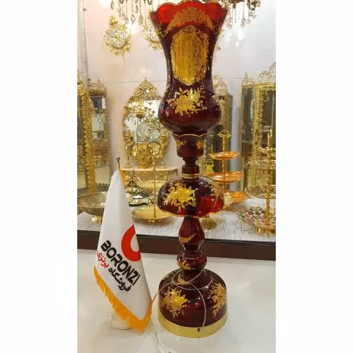 شمعدان طلاکوب بزرگ