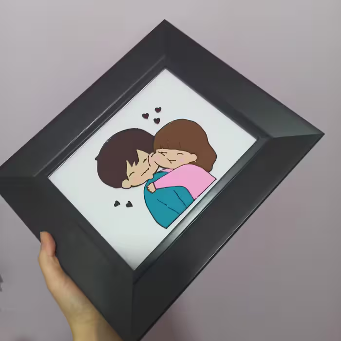 تابلو ویترای با طرح عاشقانه بسیار زیبا