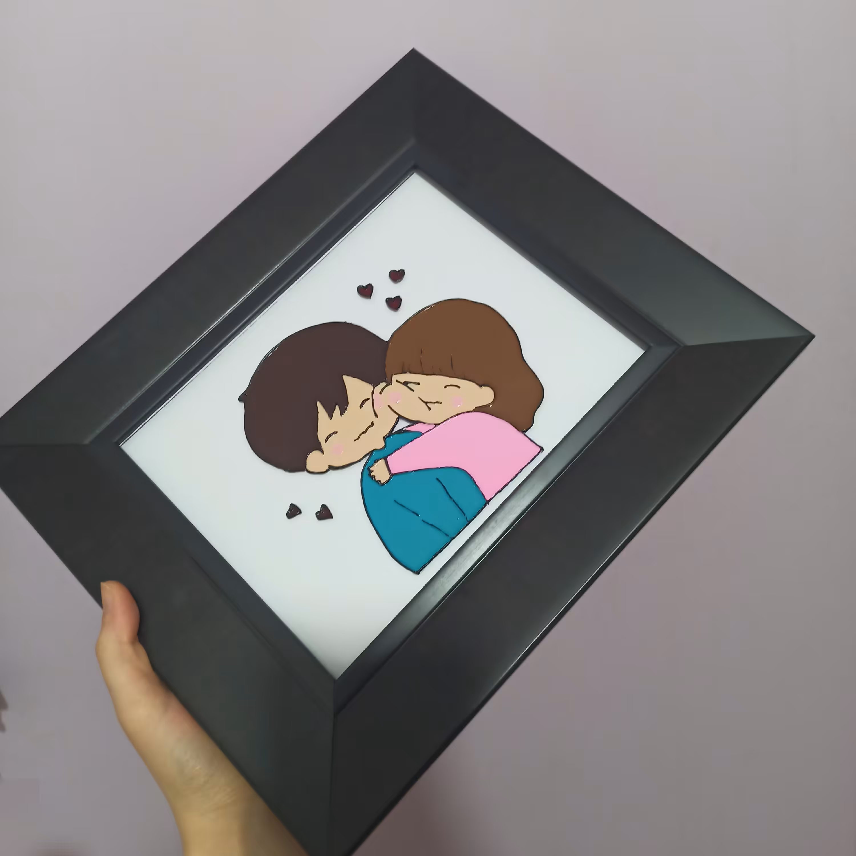 تابلو ویترای با طرح عاشقانه بسیار زیبا
