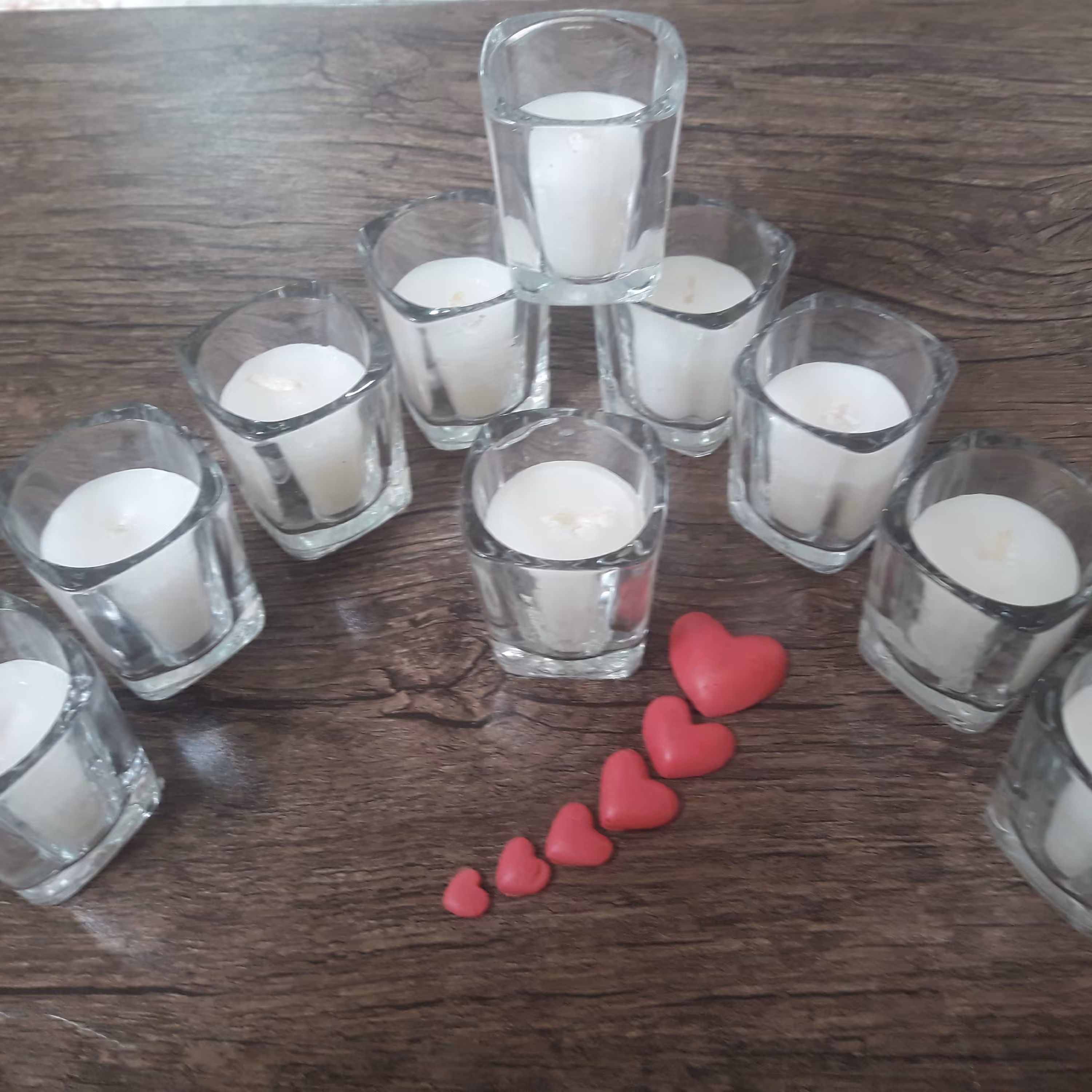 شات شمع سفید و رنگی(شمع لیوانی)