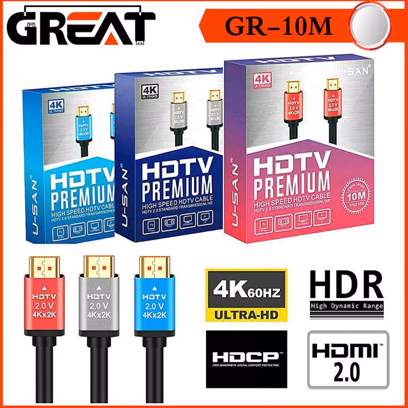 کابل 10 متری گریت مدل Great HDTV 4K2.1V GR-10M