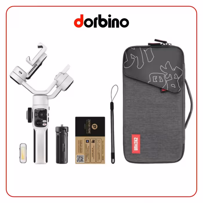 گیمبال موبایل ژیون تک پک کمبو Zhiyun-Tech SMOOTH 5S Pro Smartphone Stabilizer Combo (White) - فروشگاه دوربین دوربینو