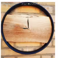 ساعت دیواری روستیک تمام چوب قطر 40