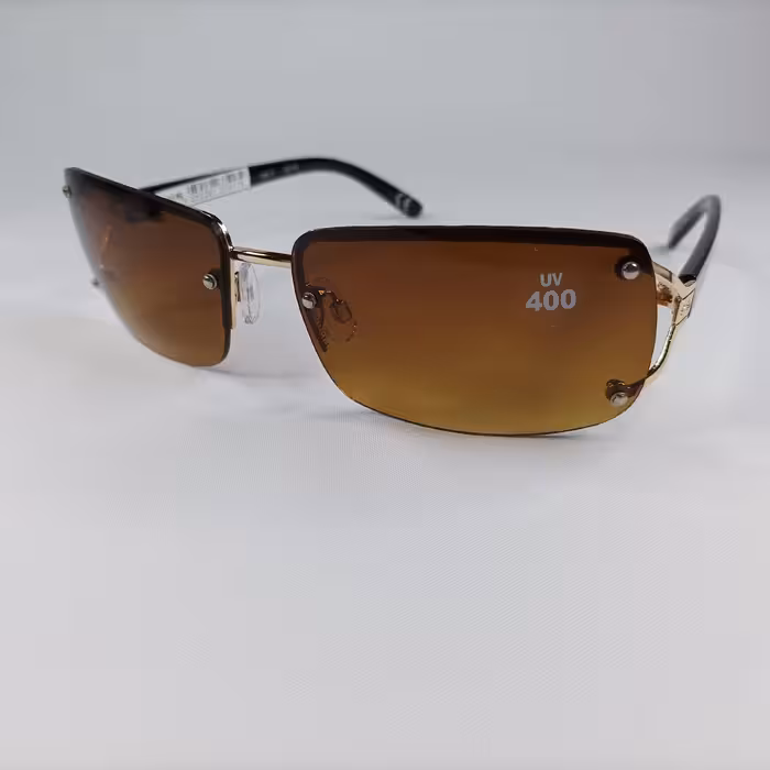 عینک آفتابی مردانه و زنانه نیم فریم مستطیلی کد 444 محصول شرکت beeline آلمان uv400 برند accessories  و دارای شناسنامه