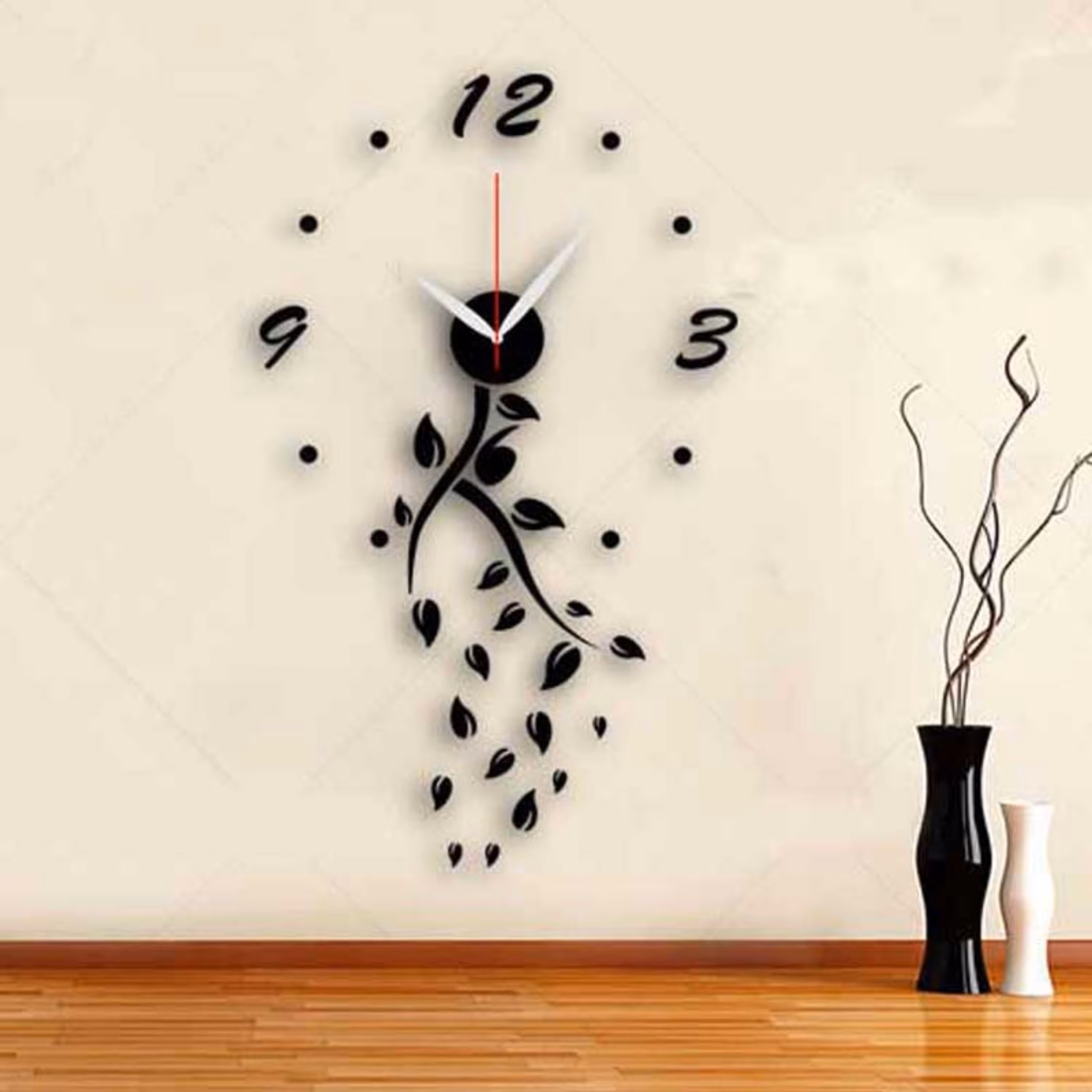 ساعت دیواری فانتزی طرح پرنسا جنس طلایی براق