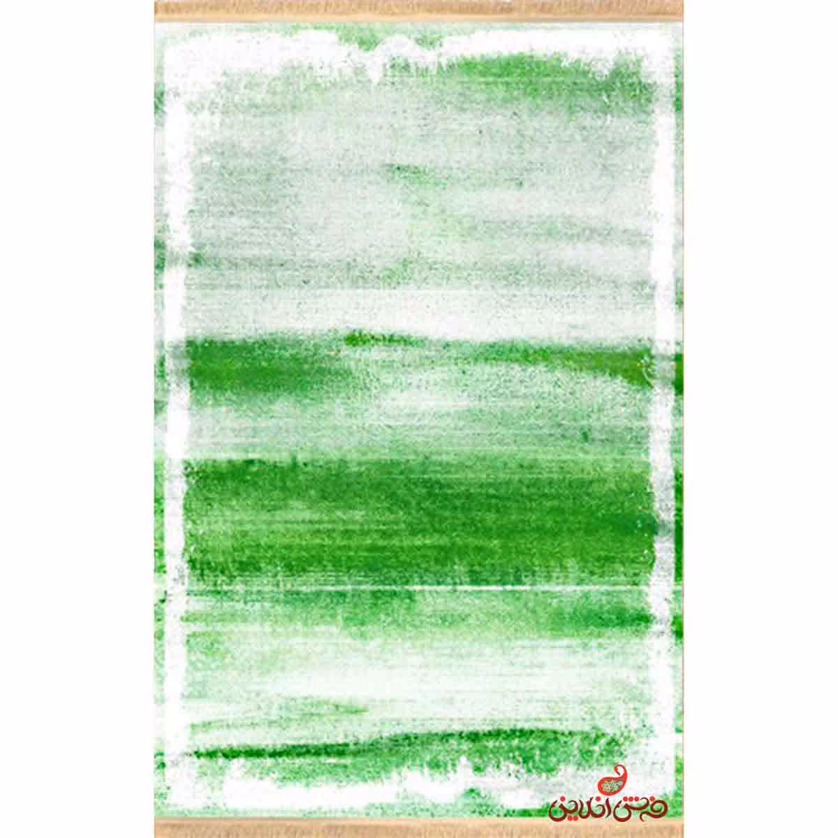فرش ماشینی کلاریس کلکسیون مدرن کد  100440سبز