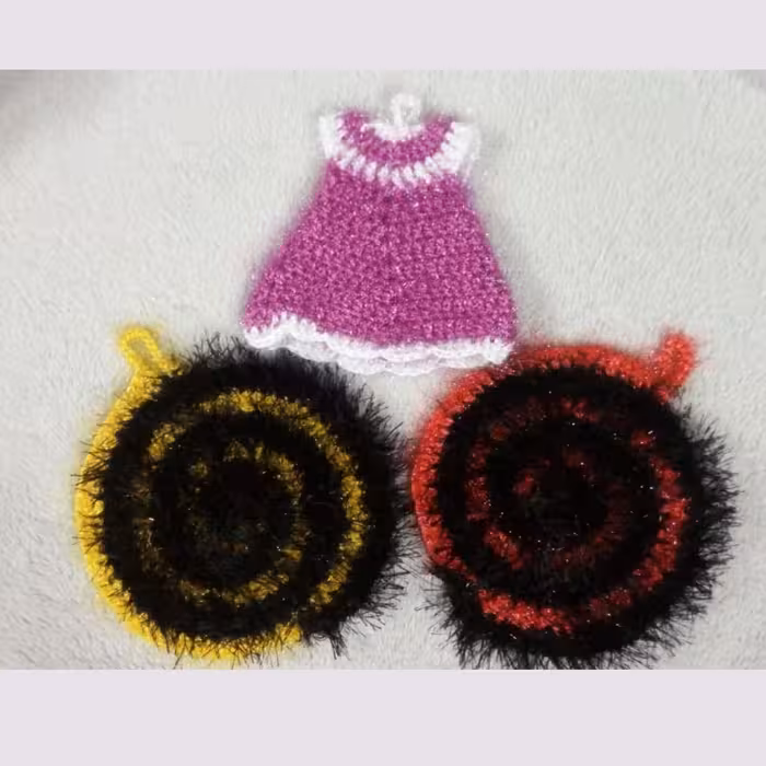 پک سه عددی اسکاج فانتزی عروسکی و گرد