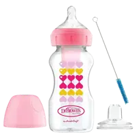 شیشه شیر دکتر براون طرح قلب با یدک DR browns 270ml | سیسکالا