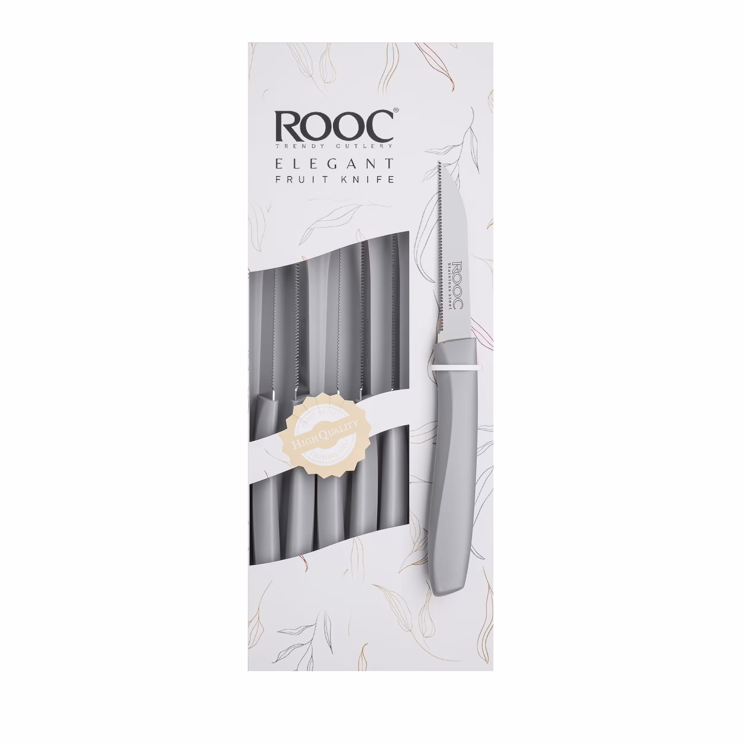 چاقو میوه خوری روک مدل دندانه دار الگانت بسته 6 عددی