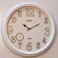 ساعت دیواری گلدن
مدل گلدن
رنگ سفید 
دو موتوره
ضمانت 3 ساله موتور