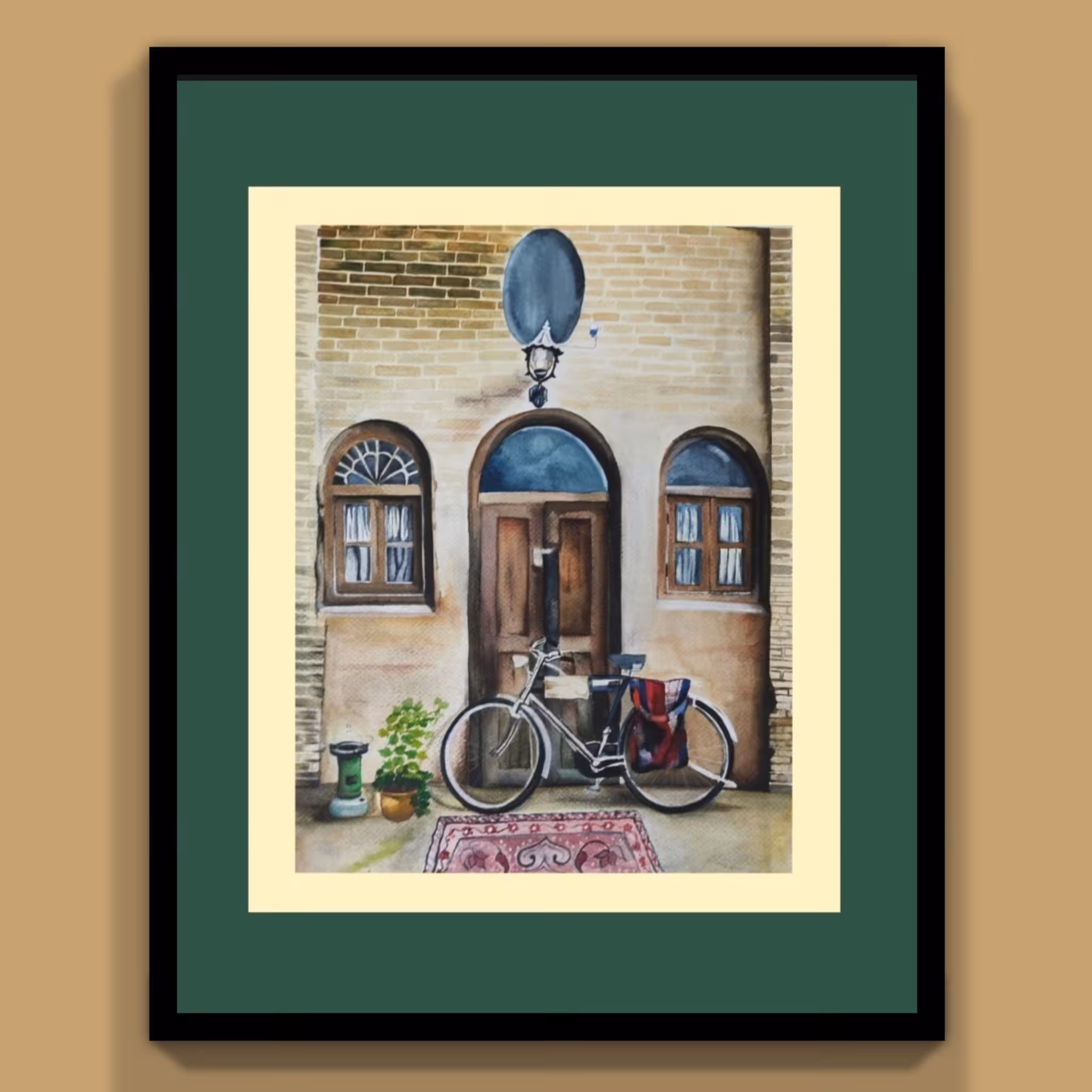 تابلوی نقاشی آبرنگ طرح یادگار قدیم