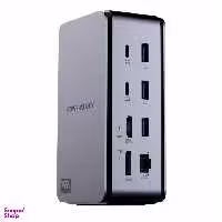 هاب 15 پورت Type-C پاورولوژی مدل Dual Dock Station PW15IN1DS-GY