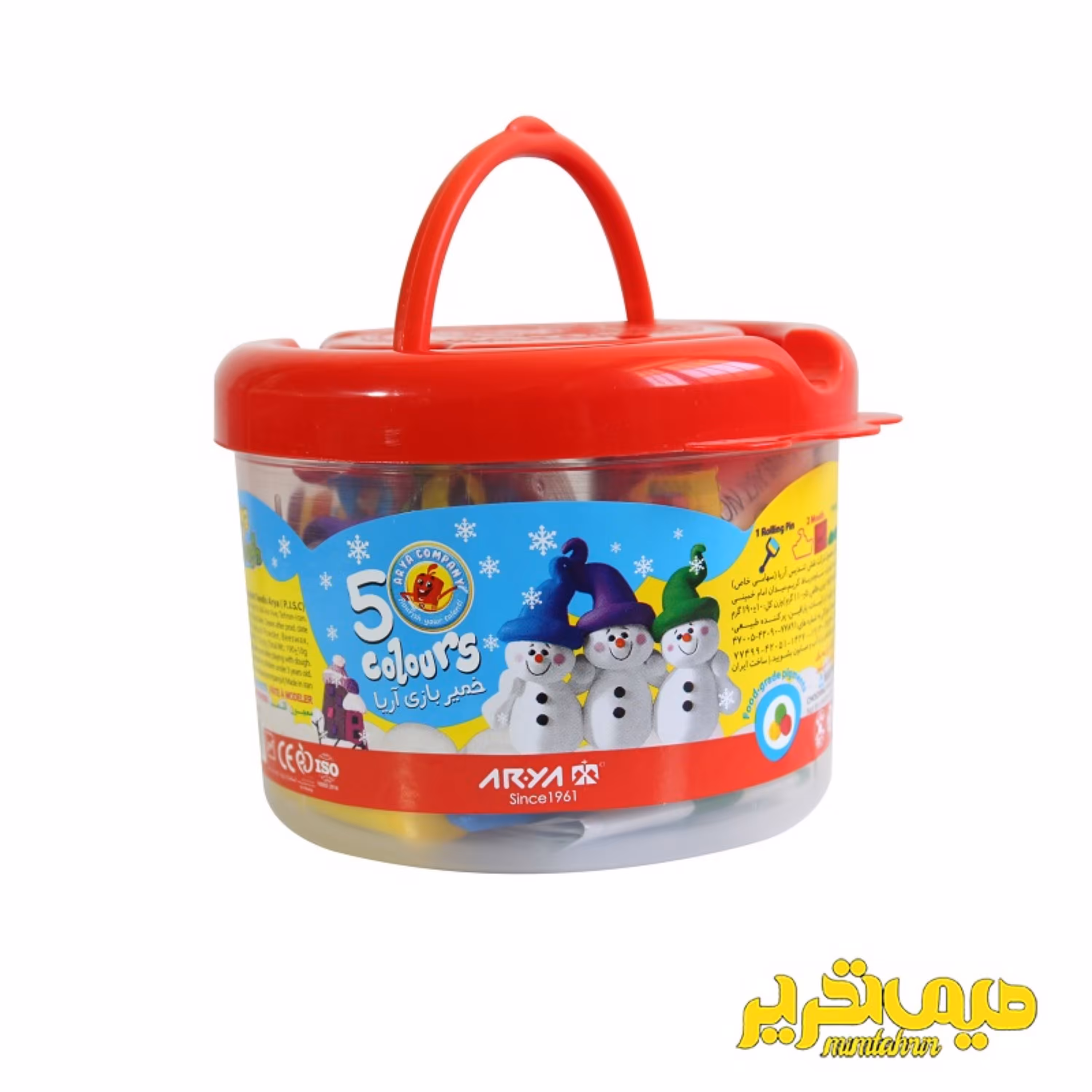 خمیر سطلی 5 رنگ آریا