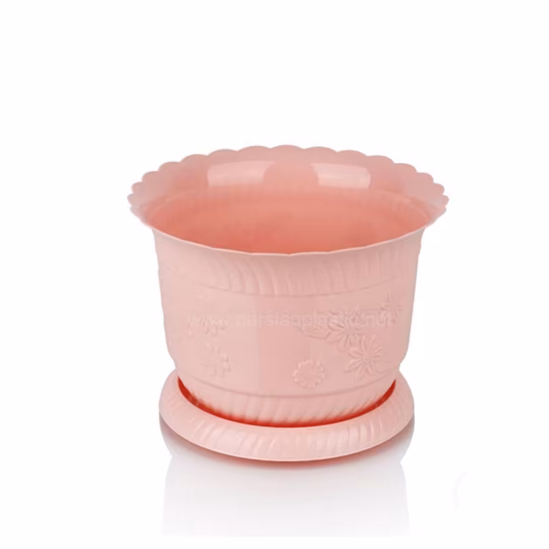 گلدان با زیرگلدانی مدل مونا سایز 2