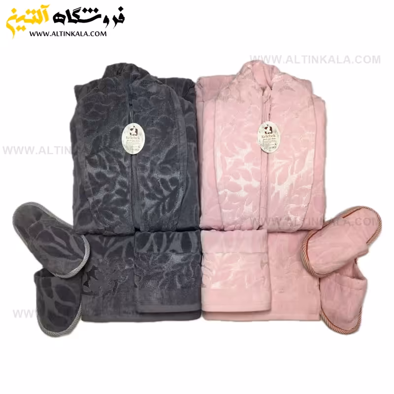 سرویس حوله عروس و داماد 10تکه ژاکارد برجسته برند KELEBEK