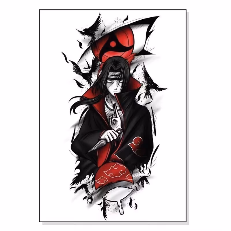 تابلو شاسی طرح انیمه ناروتو اوچیها ایتاچی شارینگان Naruto Anime Uchiha Itachi