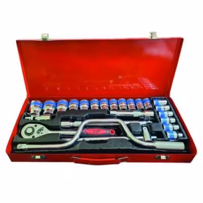 جعبه بکس 24 پارچه درایو 1/2 سان تولز SUN TOOLS مدل SU724S