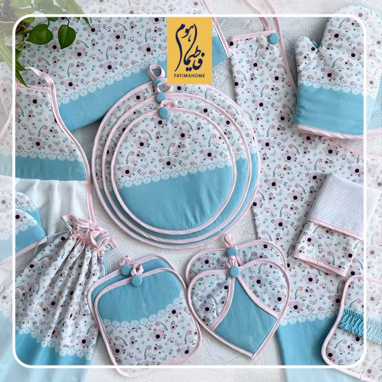 سرویس آشپزخانه مخمل 17 تکه طرح 60 مدل یگانه