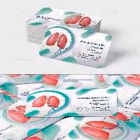 کارت ویزیت پزشک ریه | گرافیک با طعم تربچه