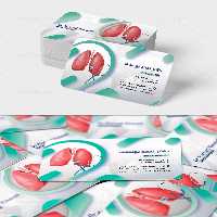 کارت ویزیت پزشک ریه | گرافیک با طعم تربچه