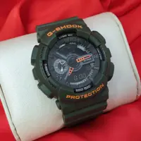 ساعت مچی مردانه و پسرانه کاسیو جی شاک دور قاب سبز پررنگ CASIO G SHOCK