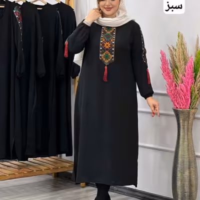 مانتو مجلسی ابروبادی خرجکار سوزن دوزی مدل هایده