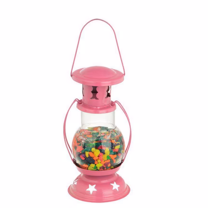 شمع ژله ایی طرح فانوس یک عدد ارسال رنگ به صورت رندوم کد بی