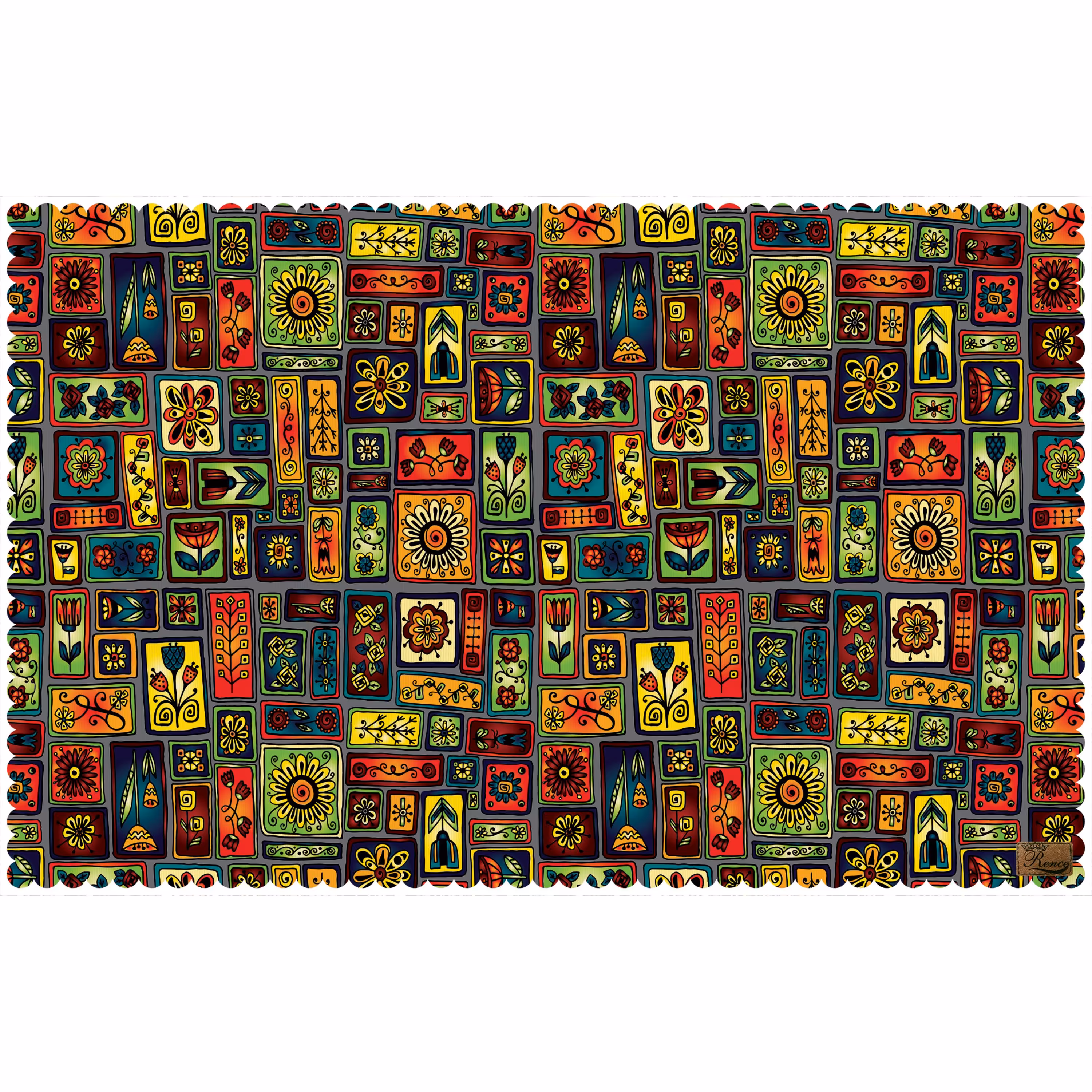 رومیزی مخمل طرح مراکشی سایز 140 در 220 مدل T8-552 شرکت رنس