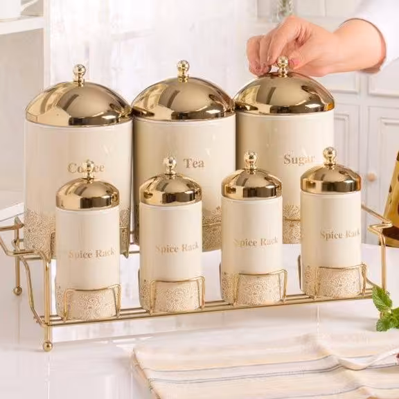 هفت پارچه پاسماوری فلز آبکاری شده استند دار