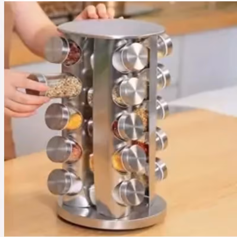 ادویه استیل گردان 20 تایی گرد کد 7108 با ارسال رایگان