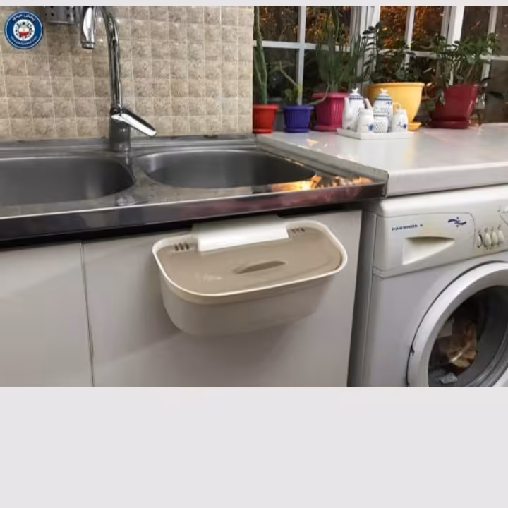 سطل زباله کابینتی درب دار 