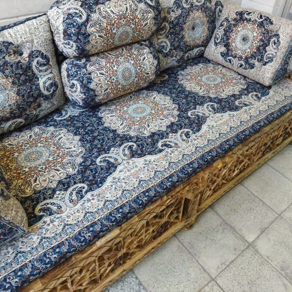 تشک شاهنشین پشتی بالشت ترمه ترنج 