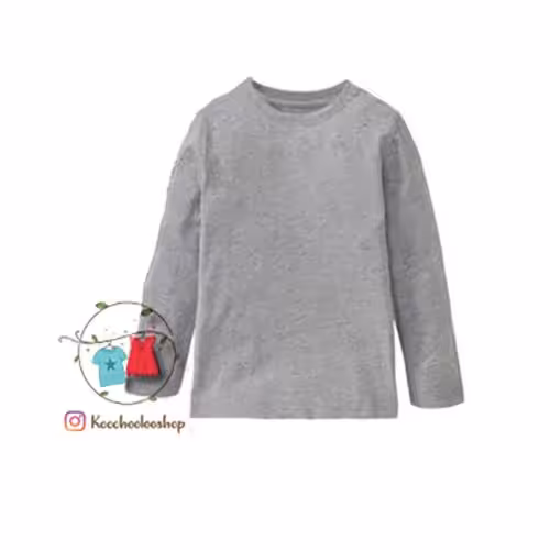 بلوز  راحتی تمام نخی  مناسب 8 تا 10 سال  پسرانه  برند پپرتز آلمان ( طوسی )