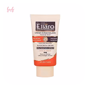 کرم ضد آفتاب SPF25 کرم پودری بژ طبیعی الارو