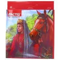مداد رنگی 48 رنگ جعبه مقوایی طرح دختر و اسب فکتیس FACTIS